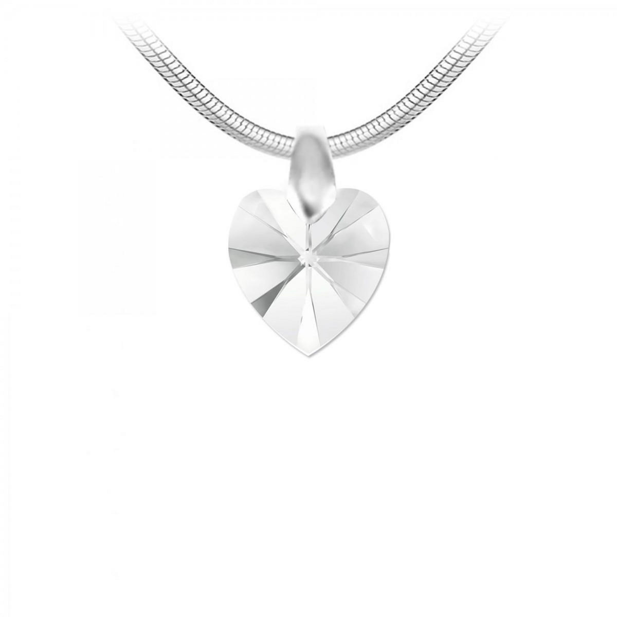 SC CRYSTAL Collier coeur par SC Crystal orné d'un Cristal scintillant
