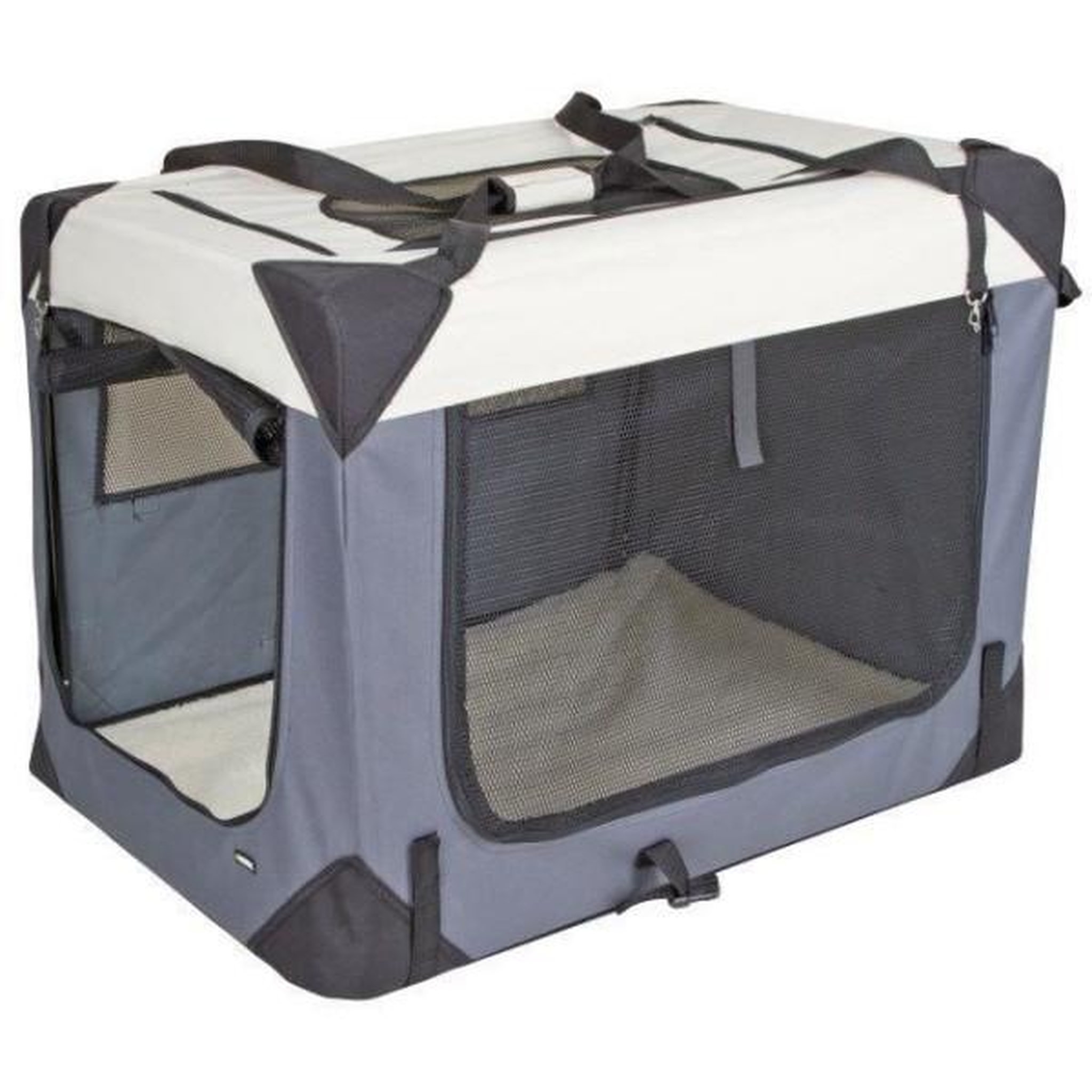 KERBL KERBL - Box de transport pour chien - JOURNEY - 81 x 58 x 58 cm - Gris / Beige