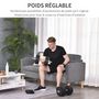 Voir la diapositive 4 : HOMCOM Ensemble d'haltères courtes total 30 Kg - barres incluses - entraînement musculaire & haltérophilie - acier PU noir