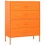 Voir la diapositive 2 : VIDAXL Commode Orange 80x35x101,5 cm Acier