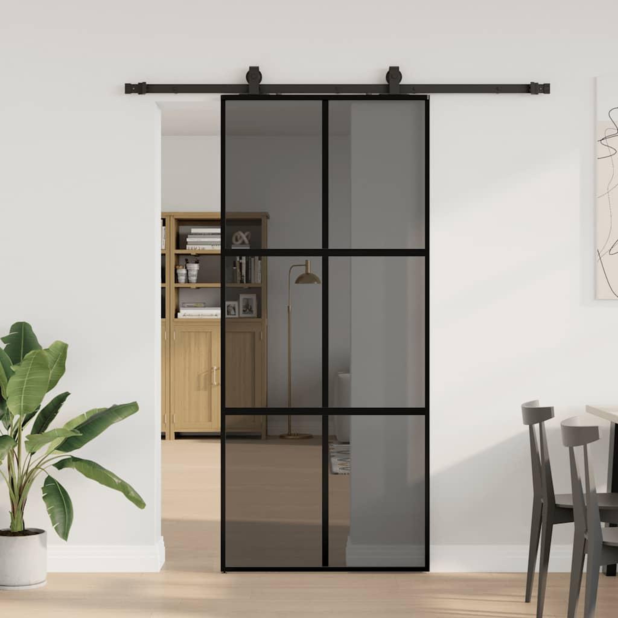 VIDAXL Porte coulissante avec kit de quincaillerie noir 90x205 cm
