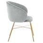 Voir la diapositive 3 : Paris Prix Chaise Design en Velours  Kanye  80cm Argent