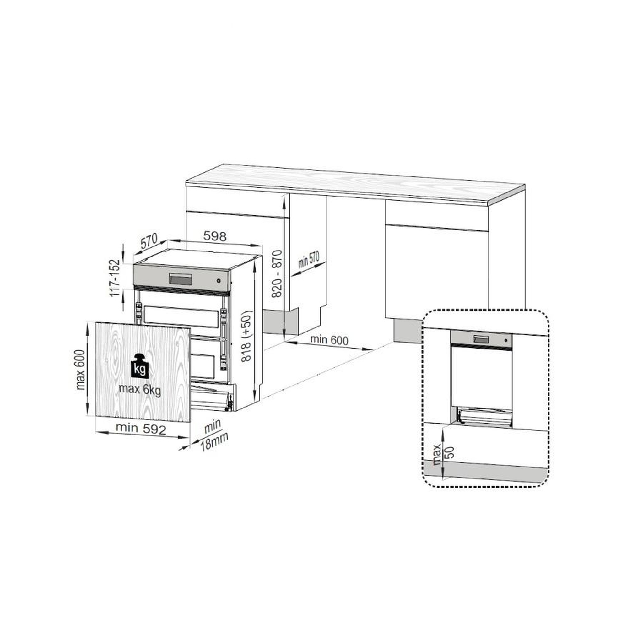 Voir la diapositive 5 : Beko Lave-vaisselle 60cm 13 couverts 47db intégrable avec bandeau - pdsn25311x