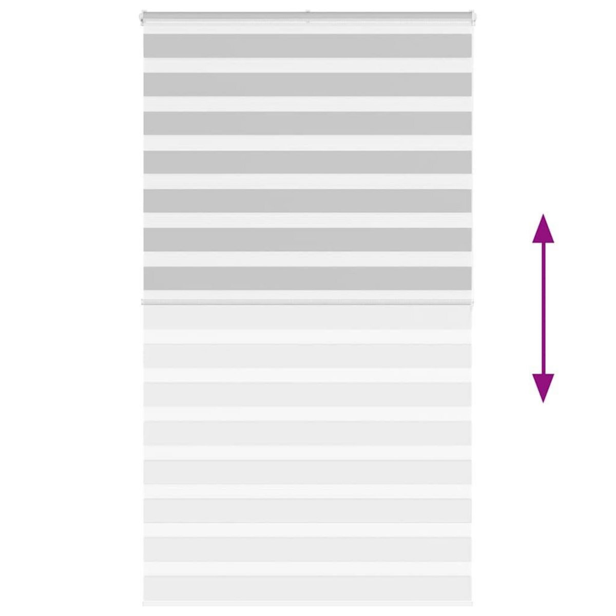 VIDAXL Store zebre gris clair largeur du tissu 125,9 cm polyester