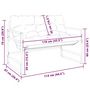 Voir la diapositive 6 : VIDAXL Banc de jardin avec coussin taupe 113 cm acier