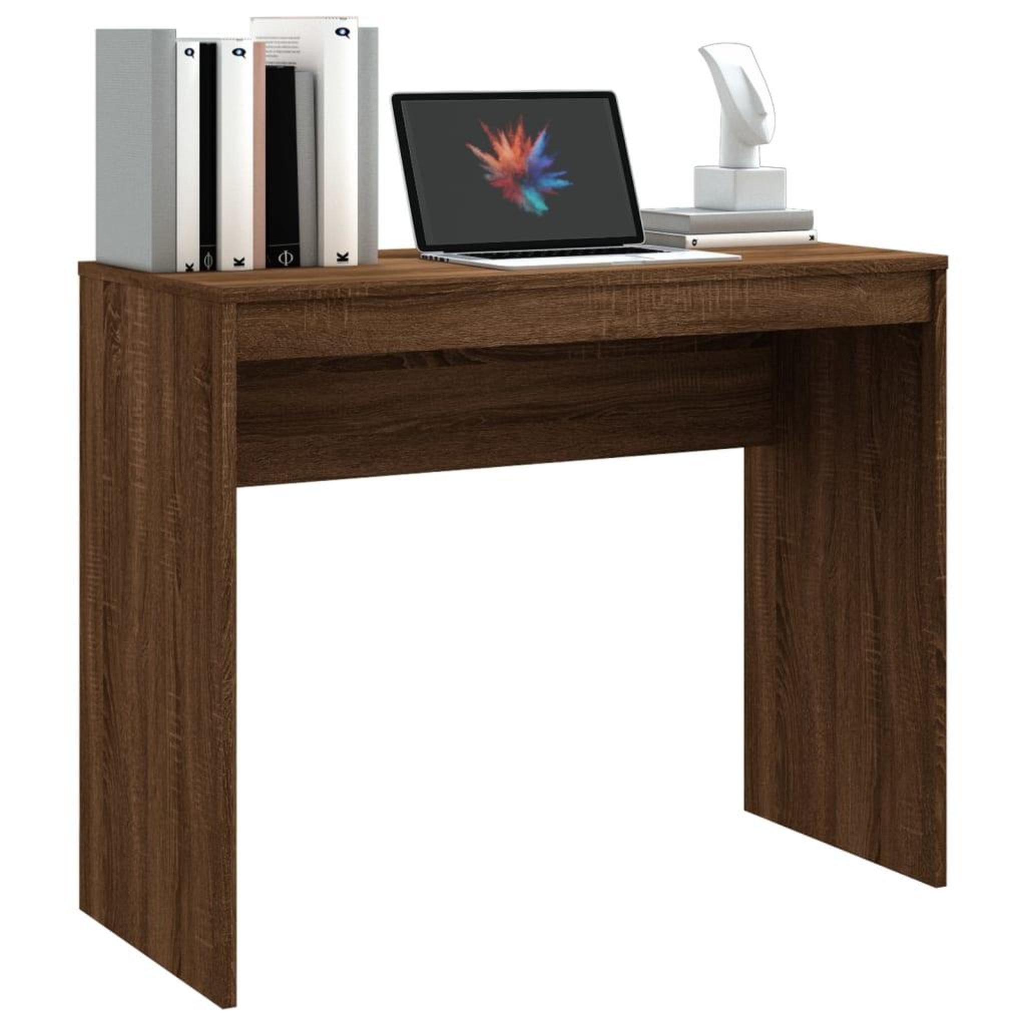 Voir la diapositive 4 : VIDAXL Bureau Chene marron 90x40x72 cm Bois d'ingenierie