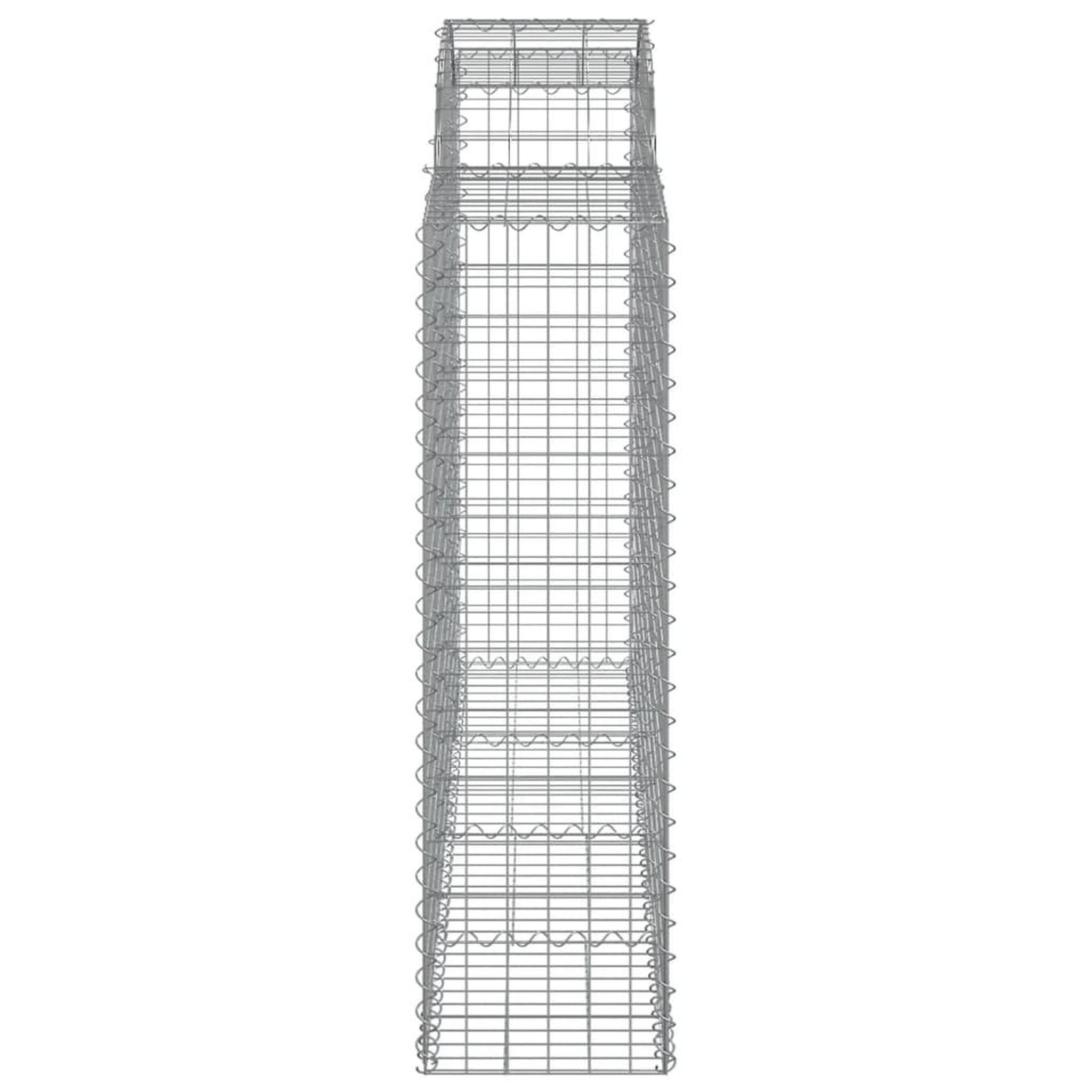 Voir la diapositive 5 : VIDAXL Paniers a gabions arques 11 pcs 200x50x140/160 cm Fer galvanise