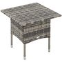 Voir la diapositive 4 : OUTSUNNY Table basse de jardin style cosy chic dim. 50L x 50l x 47H cm métal époxy résine tressée aspect rotin gris