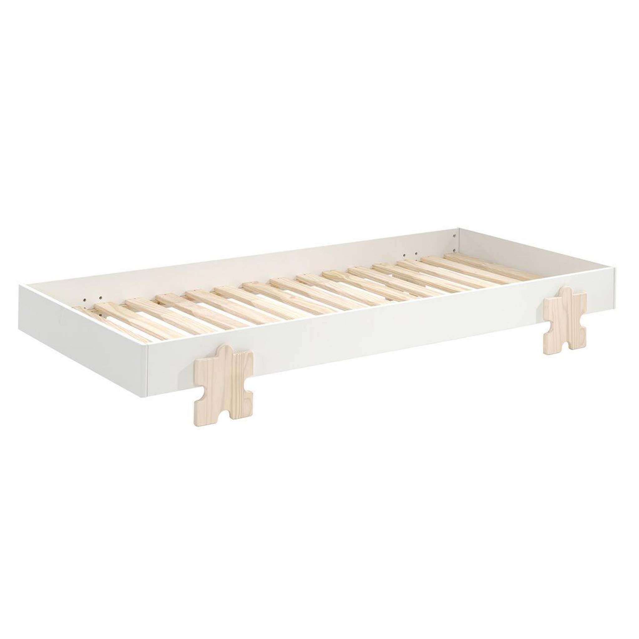 Voir la diapositive 4 : Paris Prix Lit Enfant en Bois  Modulo Puzzle III  90x200cm Blanc