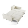 Voir la diapositive 3 : LISA DESIGN Charlie - canapé d'angle réversible 4 places - convertible avec coffre - en tissu velours relief