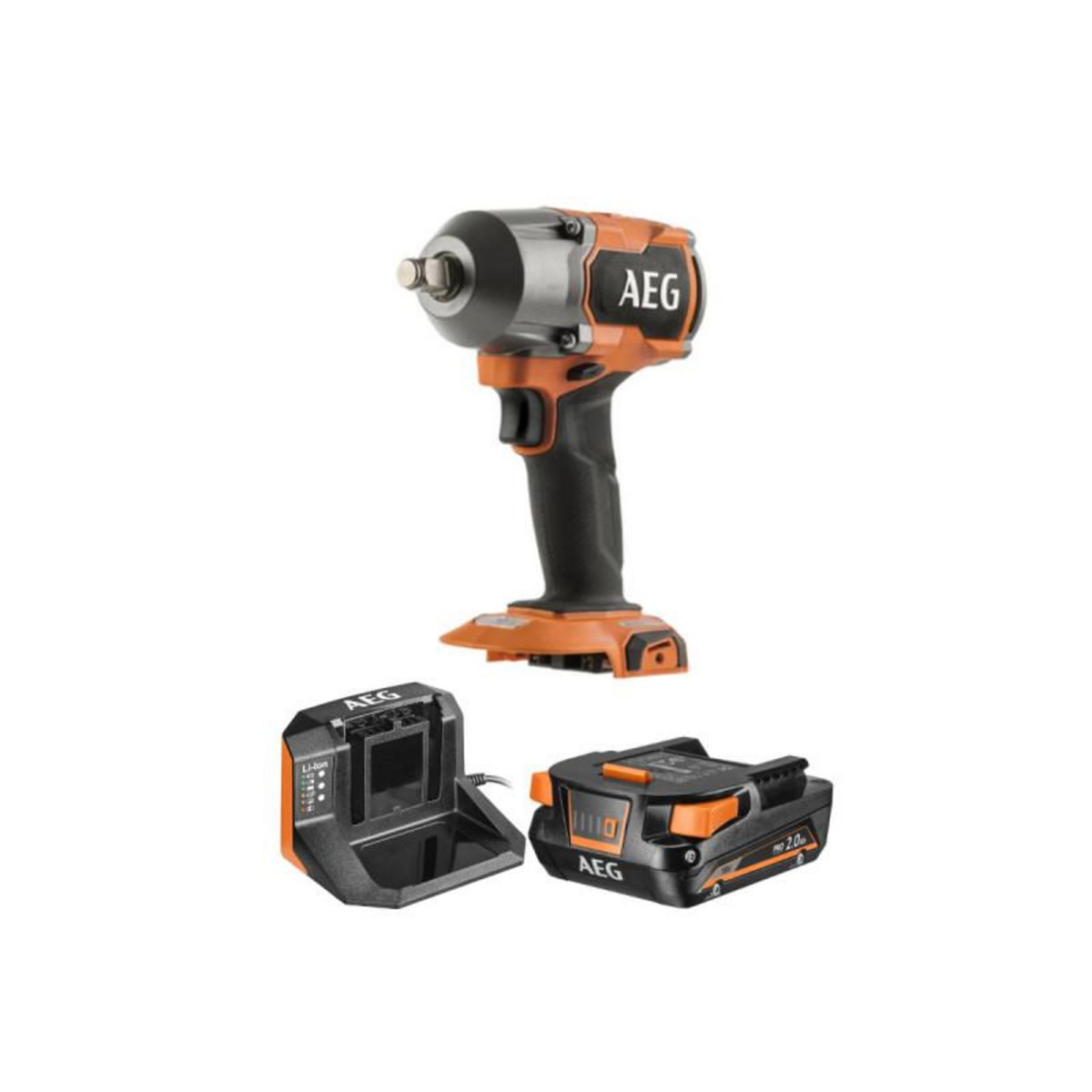 AEG Pack AEG Boulonneuse à chocs - BSS18MTF12-0 - 18V Brushless - 700 Nm - 1 batterie 2.0Ah - 1 chargeu