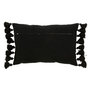 Voir la diapositive 2 : Paris Prix Coussin Déco Pompons  Bella  40x59cm Noir