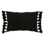 Voir la diapositive 2 : Paris Prix Coussin Déco Pompons  Bella  40x59cm Noir