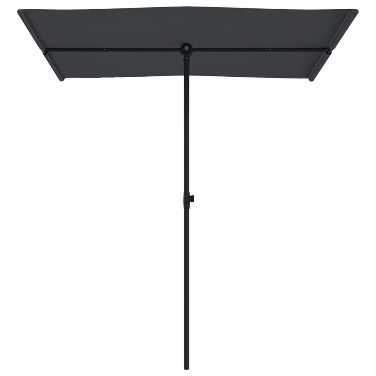 VIDAXL Parasol de jardin avec mat en aluminium 180x110 cm Noir