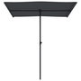 Voir la diapositive 4 : VIDAXL Parasol de jardin avec mat en aluminium 180x110 cm Noir