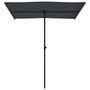 Voir la diapositive 4 : VIDAXL Parasol de jardin avec mat en aluminium 180x110 cm Noir