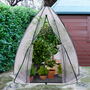 Voir la diapositive 2 : ID MARKET Serre d'hivernage dôme bâche bulle 160 x 160 x 180 cm maxi chaleur balcon et terrasse