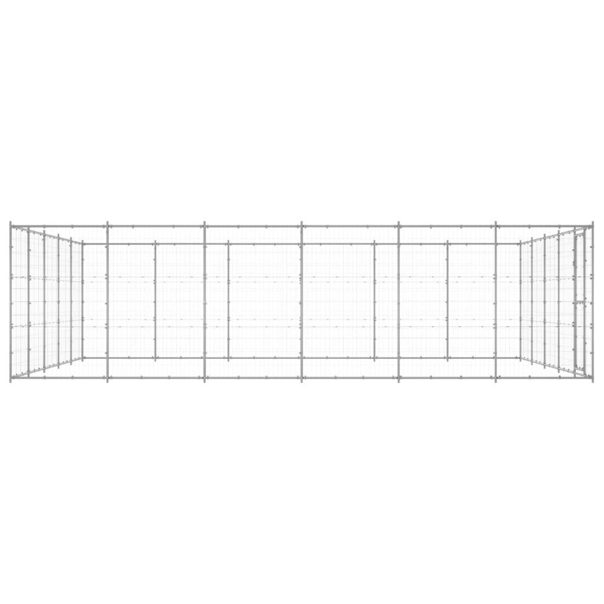 Voir la diapositive 3 : VIDAXL Chenil exterieur Acier galvanise 36,3 m²