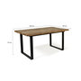 Voir la diapositive 5 : Table à manger bois et métal 160 cm PEYTON