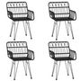 Voir la diapositive 4 : VIDAXL Ensemble a manger de jardin 5 pcs Noir Resine tressee