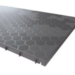 ART PLAST Dalle de sol Clipsable Grise 116 x 76 x 3 cm Rectangulaire Polypropylène Revêtement de Sol Intérieur / Extérieur Art Plast