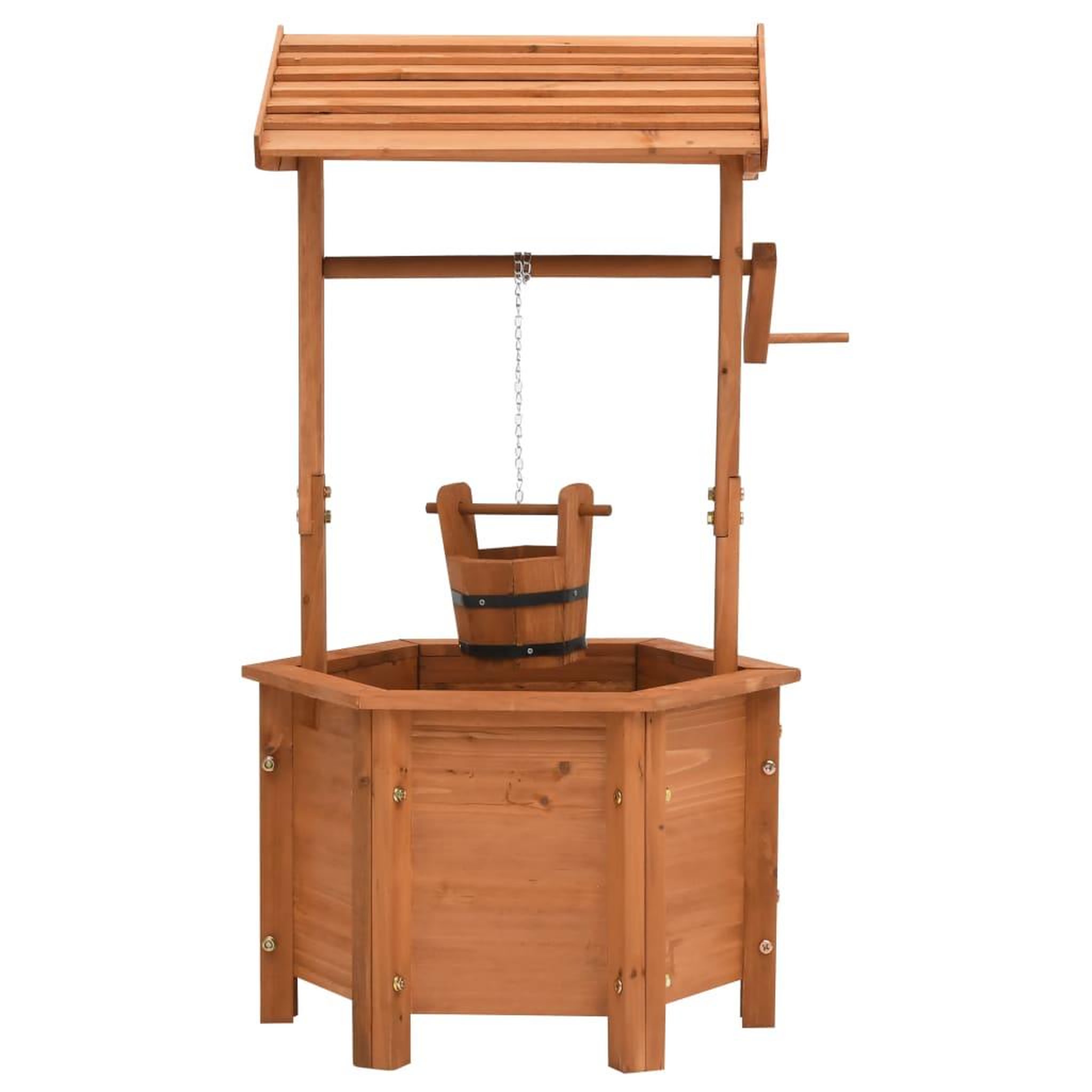 Voir la diapositive 2 : VIDAXL Jardiniere a puits a souhait de jardin 40x40x84cm Bois de sapin