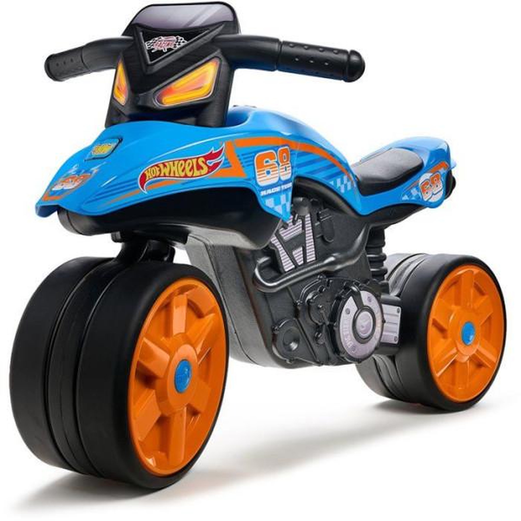 FALK Draisienne velo  - roues silencieuses - falk - moto hot wheels - plastique recyclé - guidon directionnel - bleu