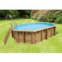 Voir la diapositive 1 : Piscine bois Océa  355x550 - H120cm - Liner Bleu Bâche à bulles bordée - 355x550 cm