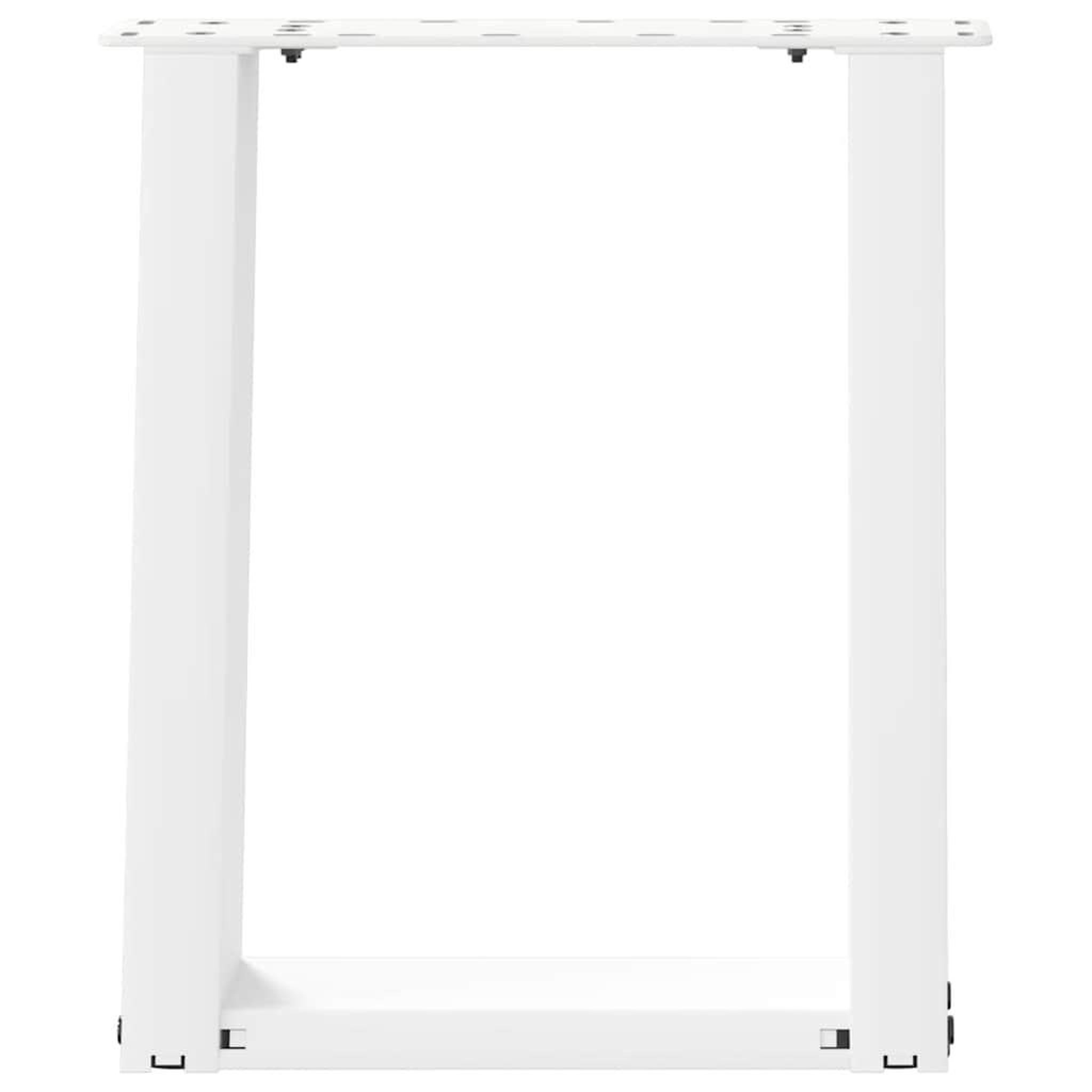 Voir la diapositive 5 : VIDAXL Pieds de table basse forme de U 2 pcs blanc 38x(42-43) cm acier