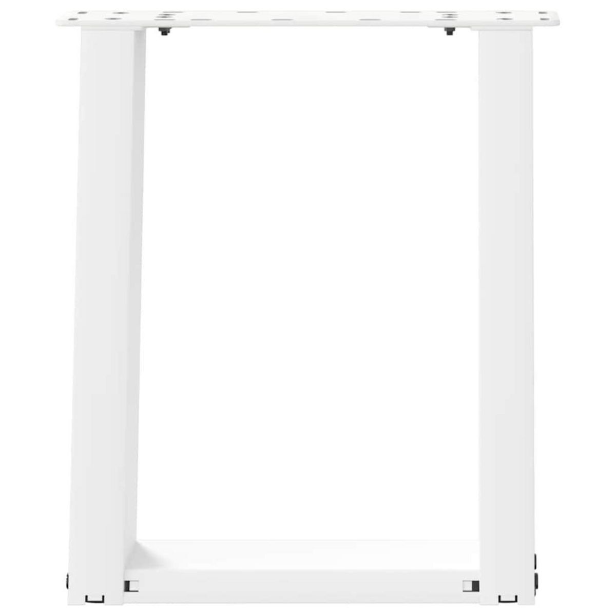 VIDAXL Pieds de table basse forme de U 2 pcs blanc 38x(42-43) cm acier