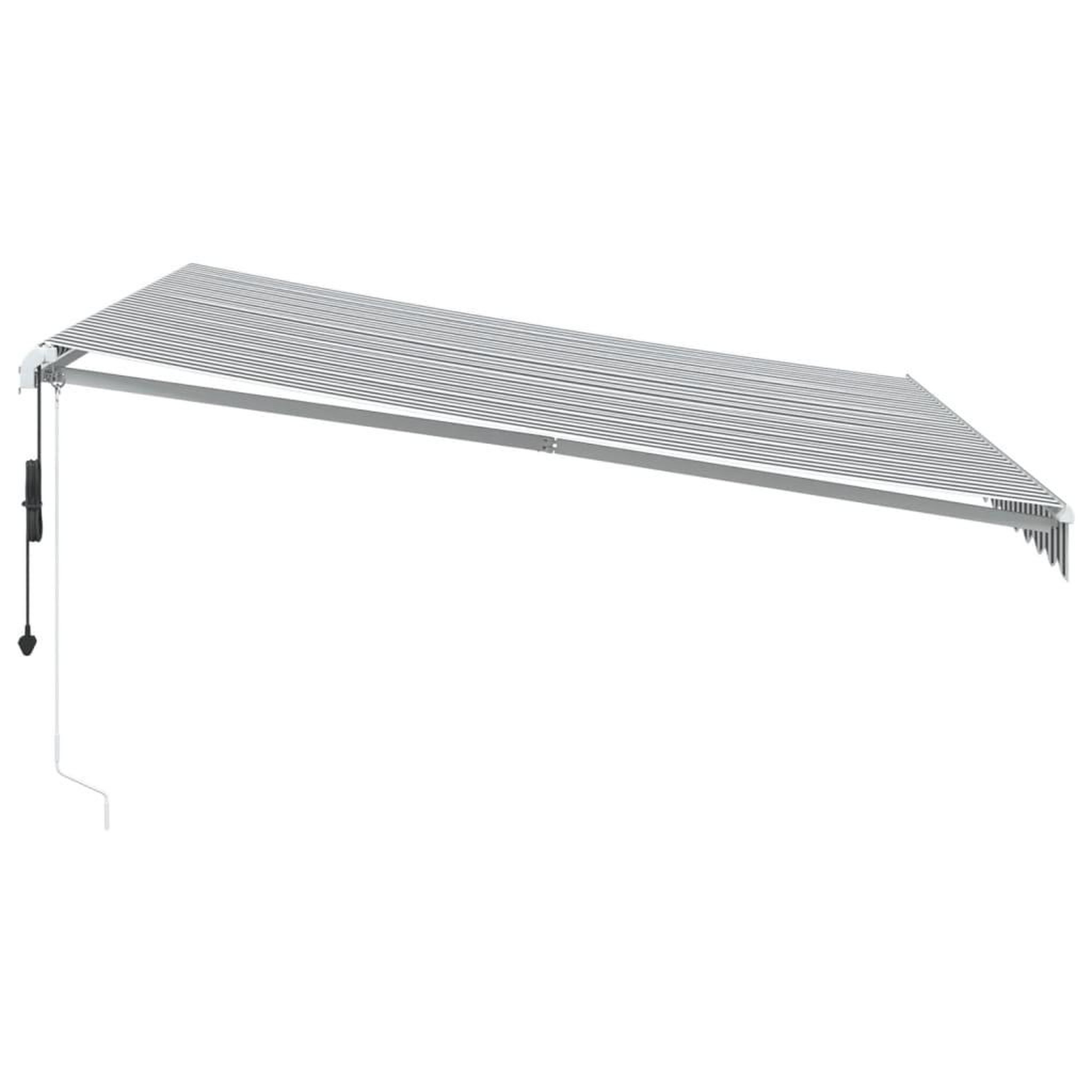 Voir la diapositive 5 : VIDAXL Auvent retractable automatique avec LED anthracite et blanc