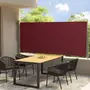 VIDAXL Auvent lateral retractable de patio 140x300 cm Rouge