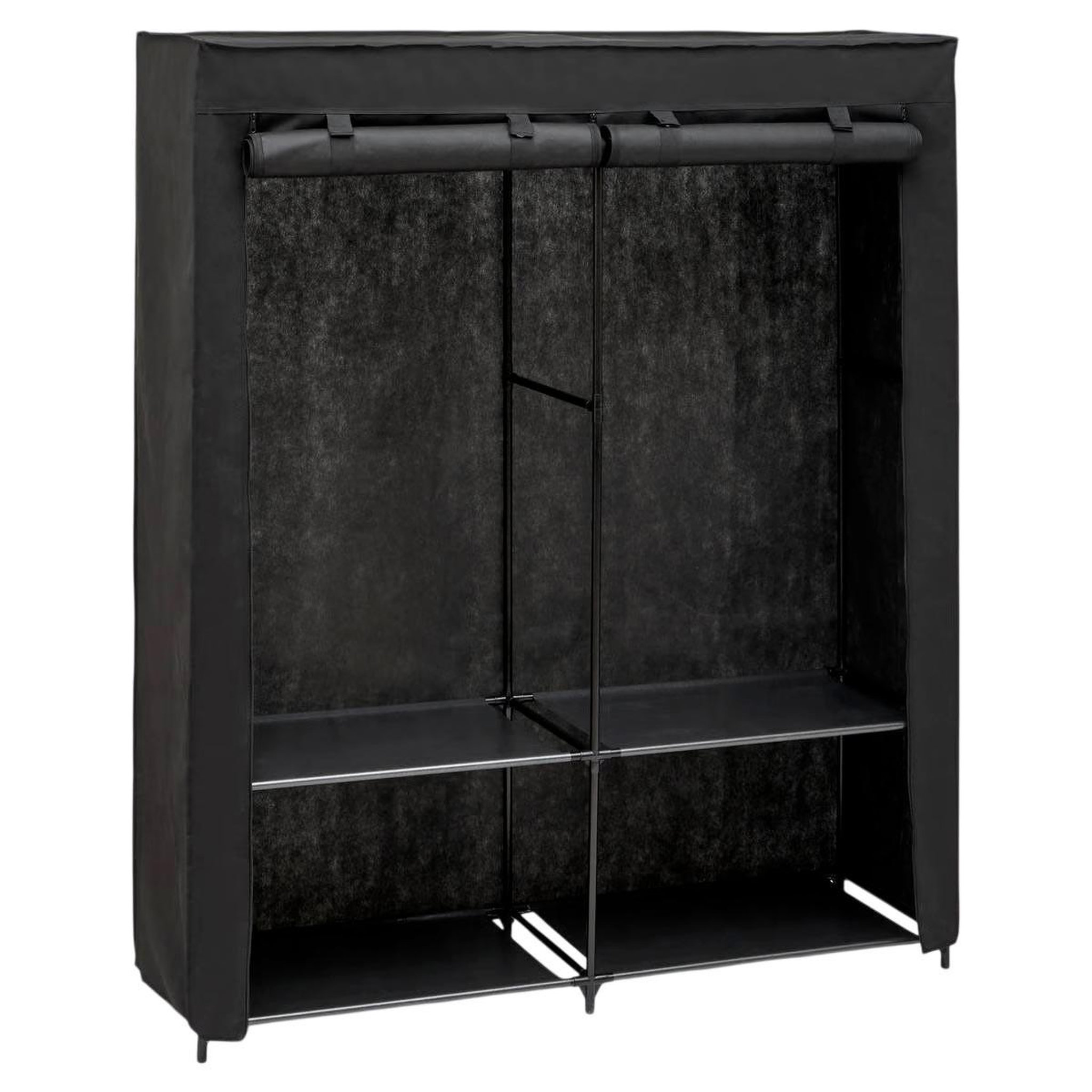 FIVE Penderie double 1 étagère  dressy  140cm noir