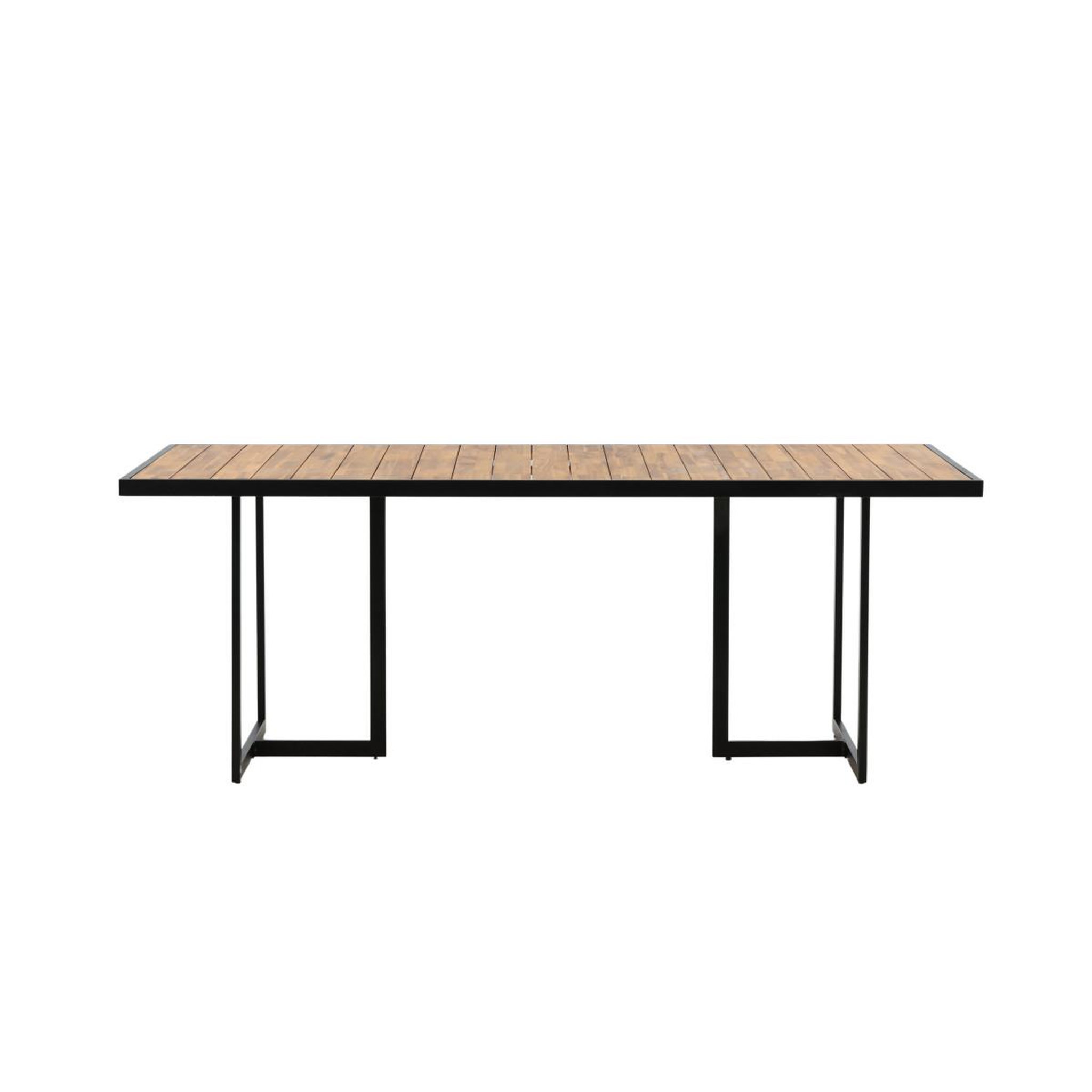 Voir la diapositive 2 : Paris Prix Table de jardin en bois  khung  200cm naturel & noir