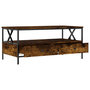Voir la diapositive 5 : VIDAXL Table basse chene fume 100x51x45 cm bois d'ingenierie