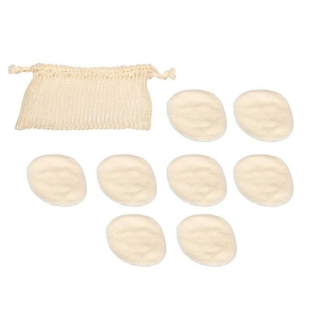 Body beauty Lot de 8 Cotons Démaquillants  Lavable  13cm Naturel