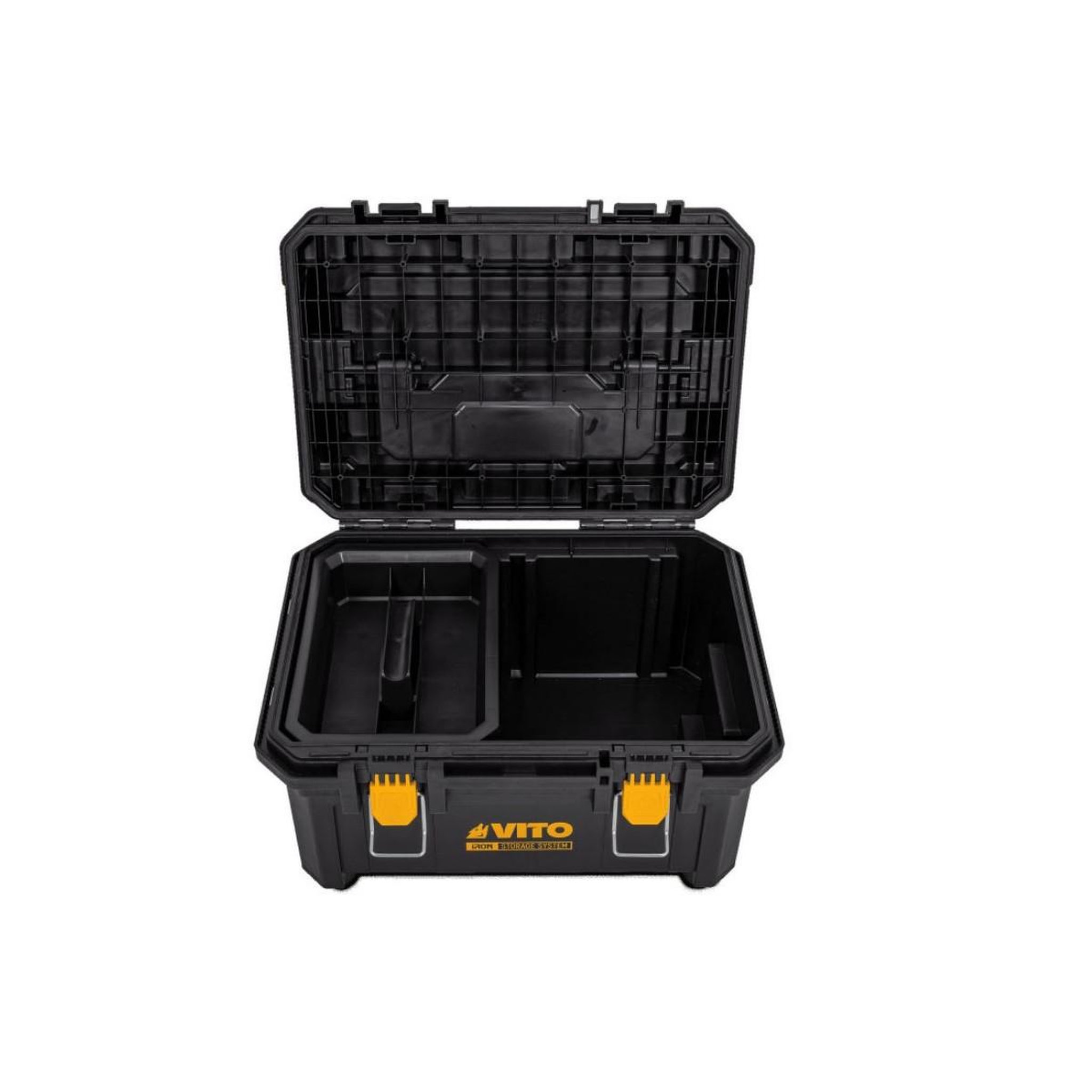 Voir la diapositive 4 : VITO Boîte à outils modulaire dim 41 x 57 x 30 cm charge 45kg mallette portable capacité 39litres vito