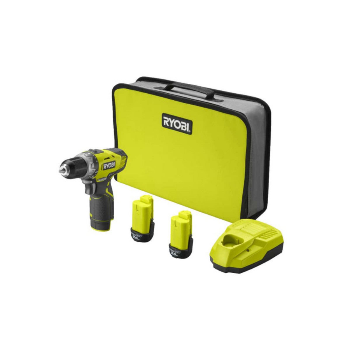 Ryobi Perceuse-visseuse RYOBI 12V - 2 Batteries 2.0Ah - 1 Chargeur RCD1201-220S