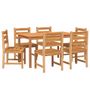 Voir la diapositive 3 : VIDAXL Ensemble a manger de jardin 7 pcs Bois de teck solide