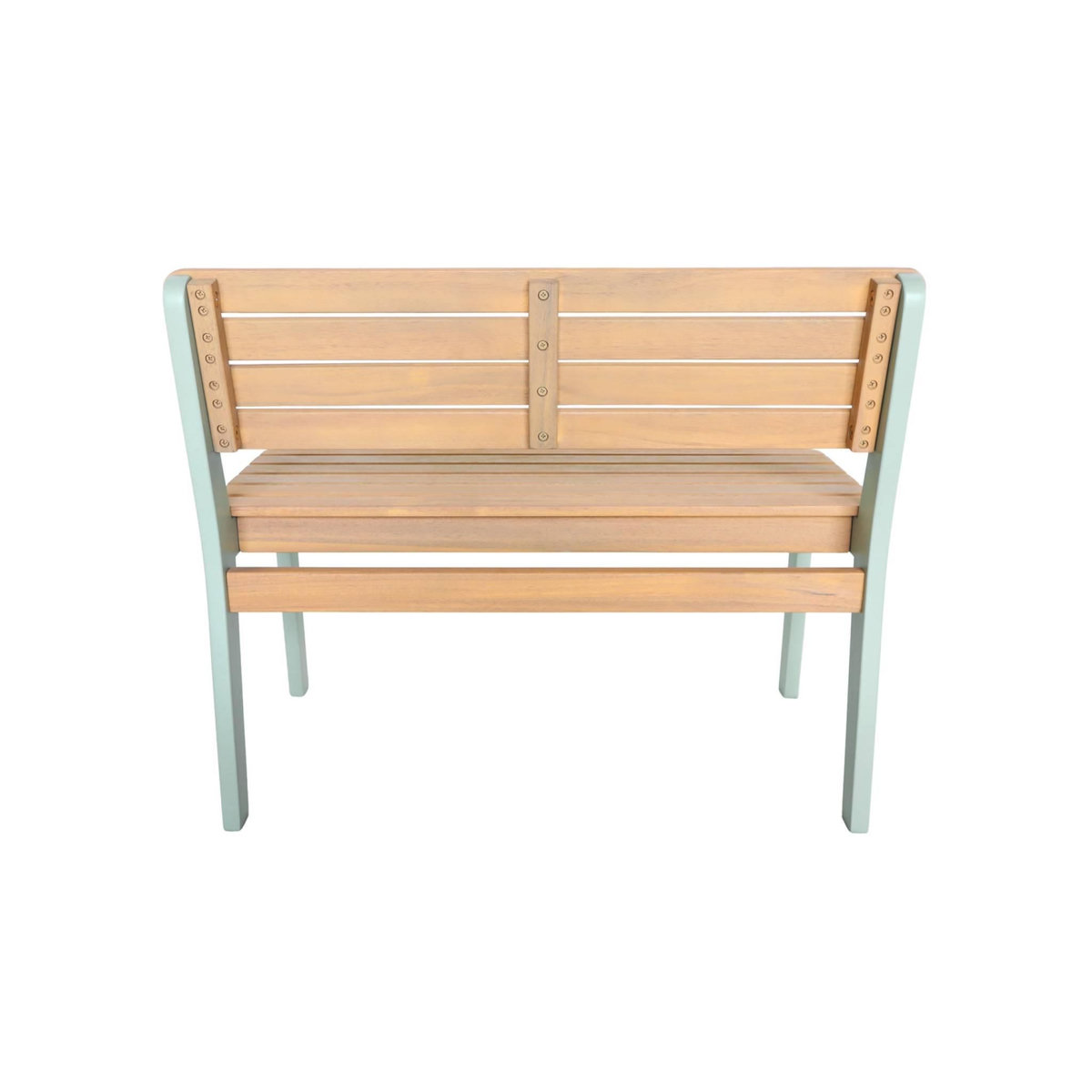 SWEEEK Banc de jardin enfant bois d'acacia 2 places vert de gris - Caroline