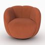 Voir la diapositive 2 : Rendez vous déco Fauteuil pivotant en velours vert - Ysé