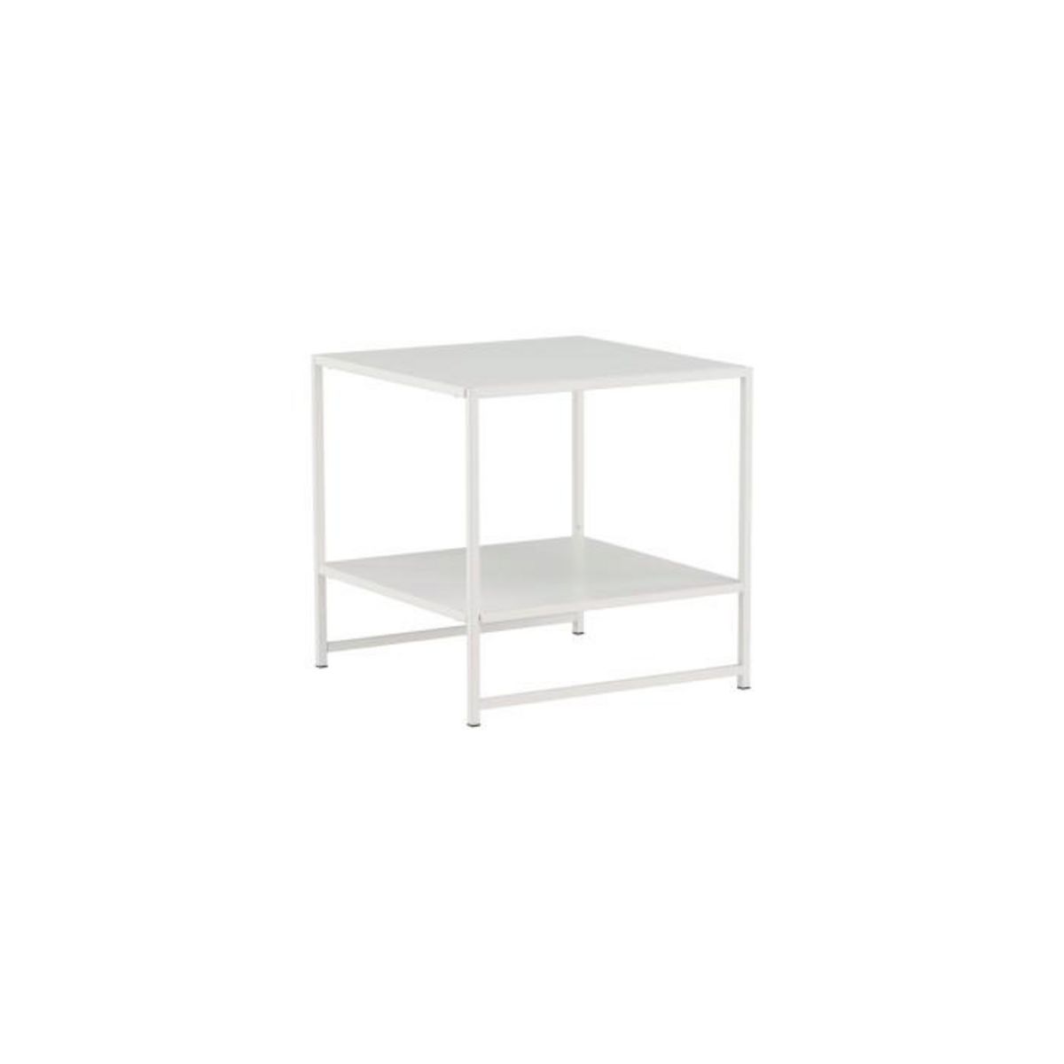 Paris Prix Table d'Appoint Avec Étagère  Staal  50cm Blanc