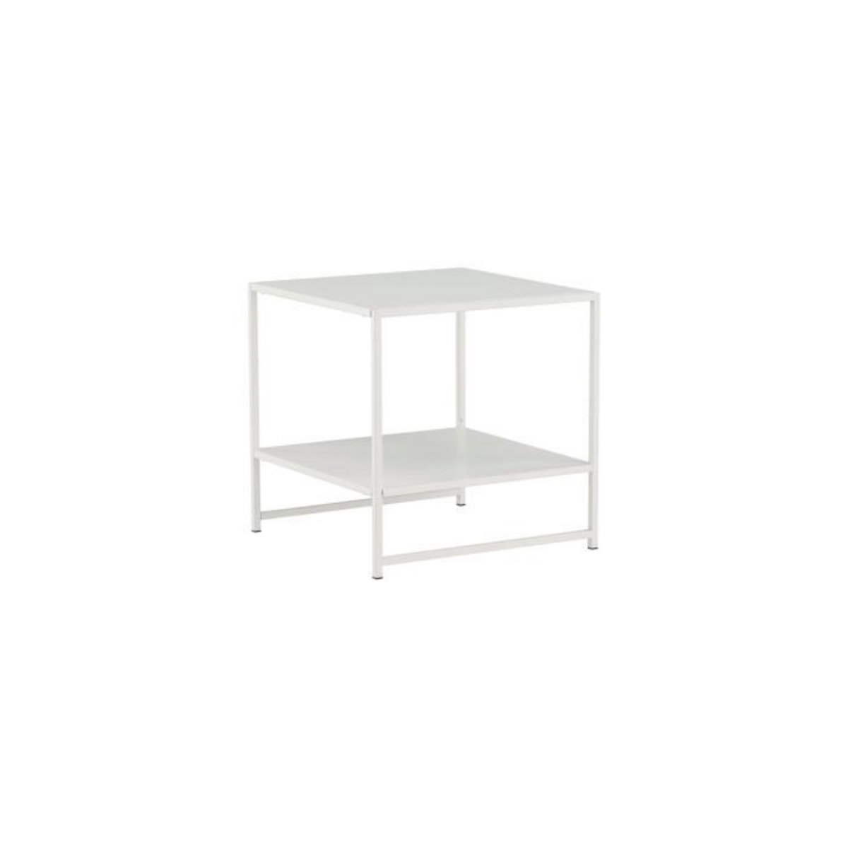 Paris Prix Table d'Appoint Avec Étagère  Staal  50cm Blanc