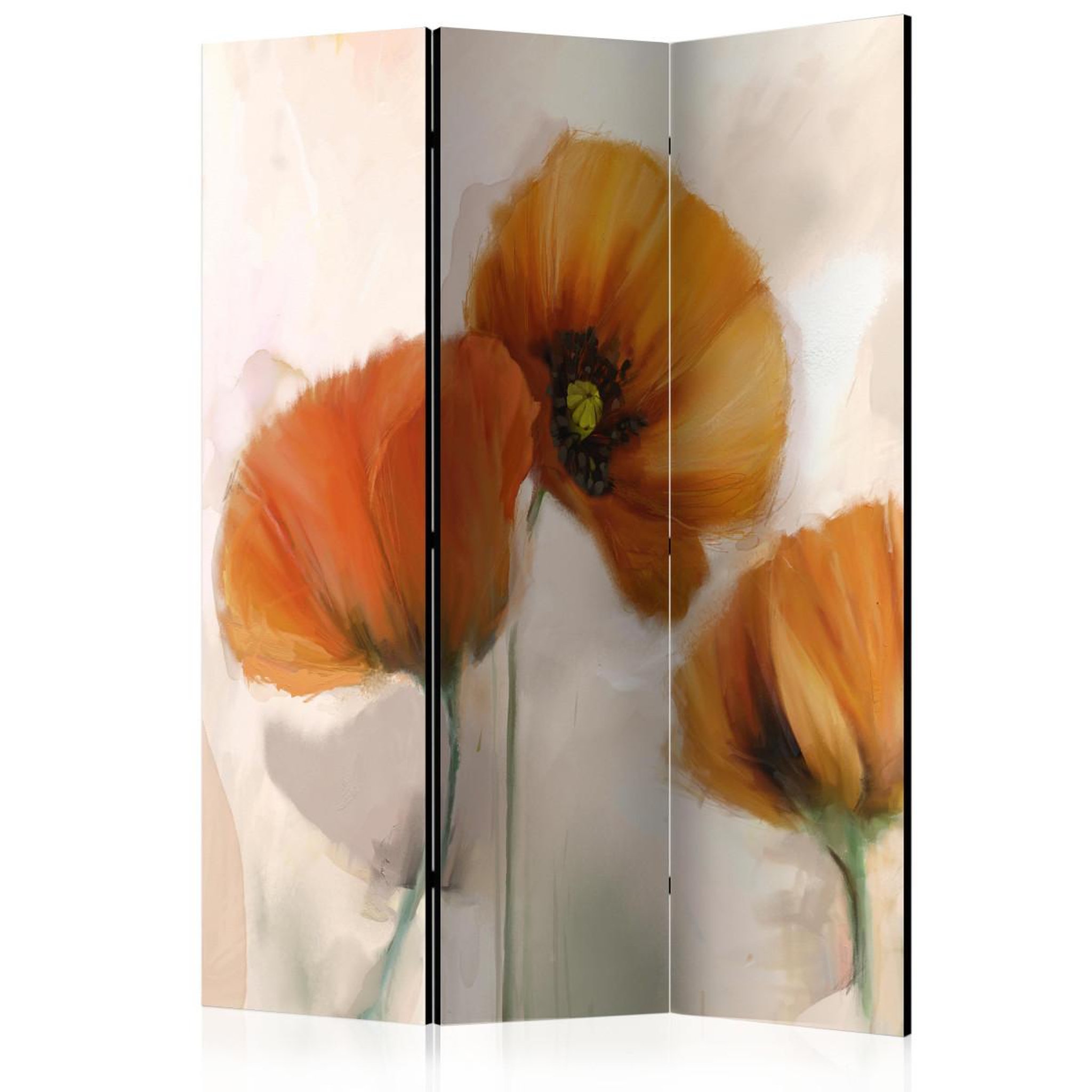 Paris Prix Paravent 3 volets  poppies vintage  135x172cm