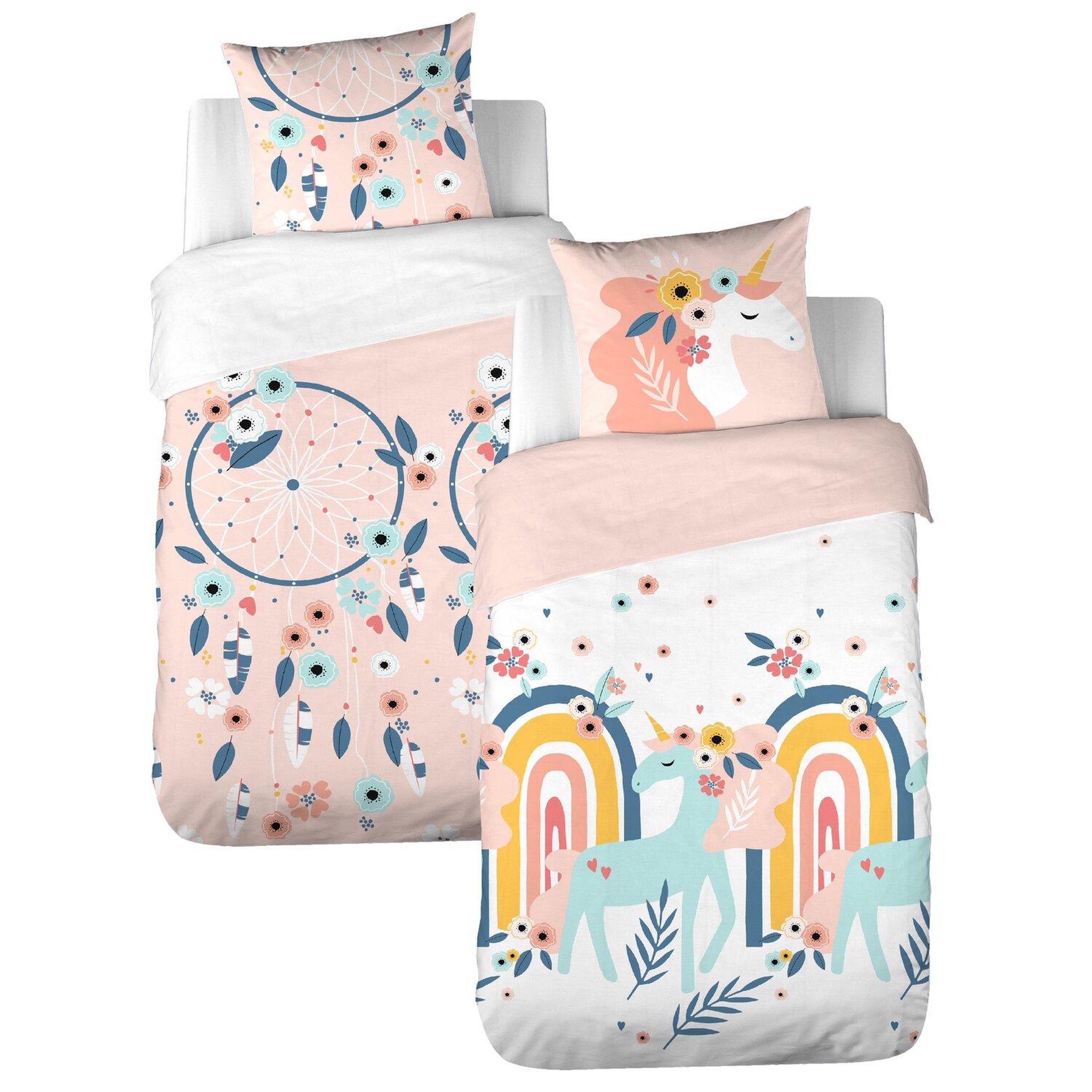 Voir la diapositive 3 : Home collection Parure de couette 2pcs 140x200cm better coton bci adouci prunellia