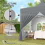 Voir la diapositive 6 : OUTSUNNY Tonnelle barnum pop-up 3 x 3 m 4 parois latérales amovibles 3 fenêtres hauteur réglable sac transport gris