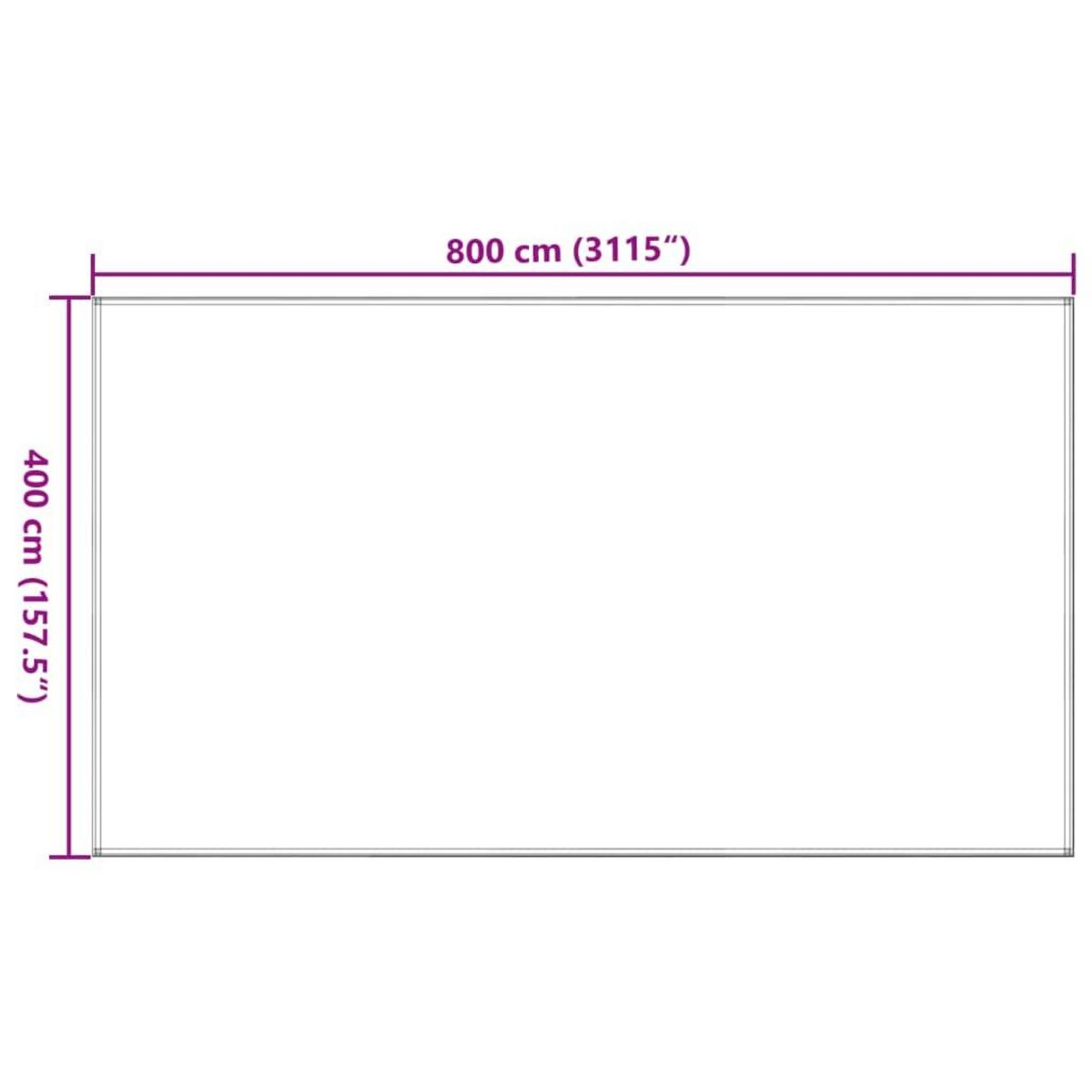 VIDAXL Tapis de tente beige 400x800 cm PEHD