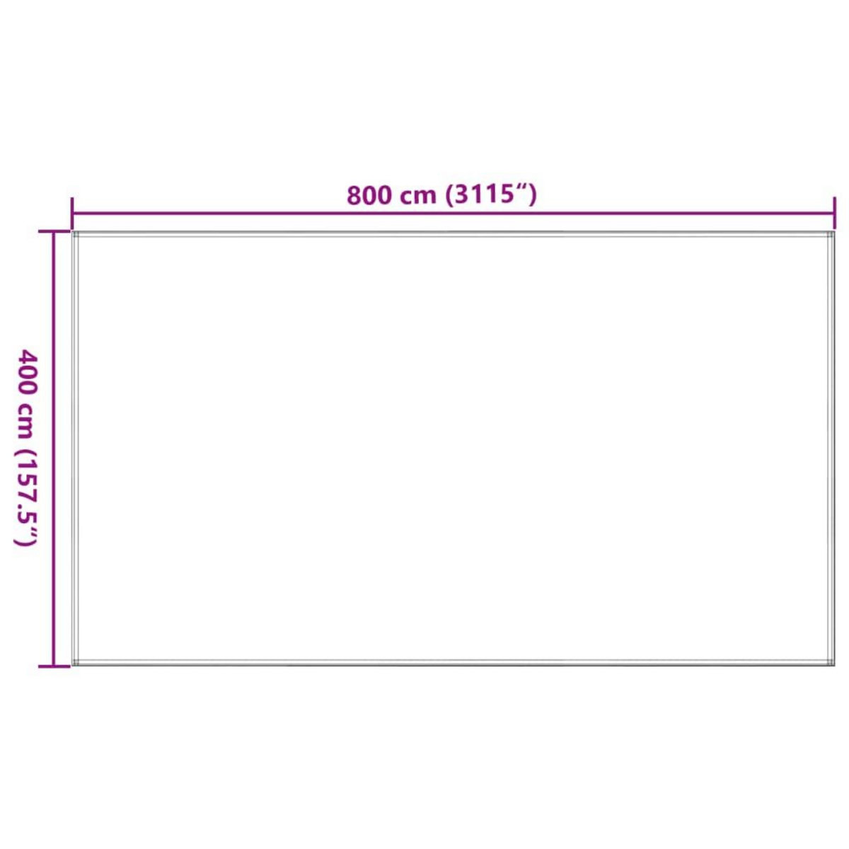 VIDAXL Tapis de tente beige 400x800 cm PEHD