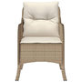 Voir la diapositive 5 : VIDAXL Chaises de jardin avec coussins lot de 2 beige resine tressee