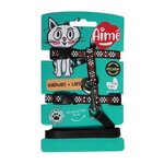 AIME Kit harnais et laisse - AIMÉ - Reflechissant Rouge pour Chat